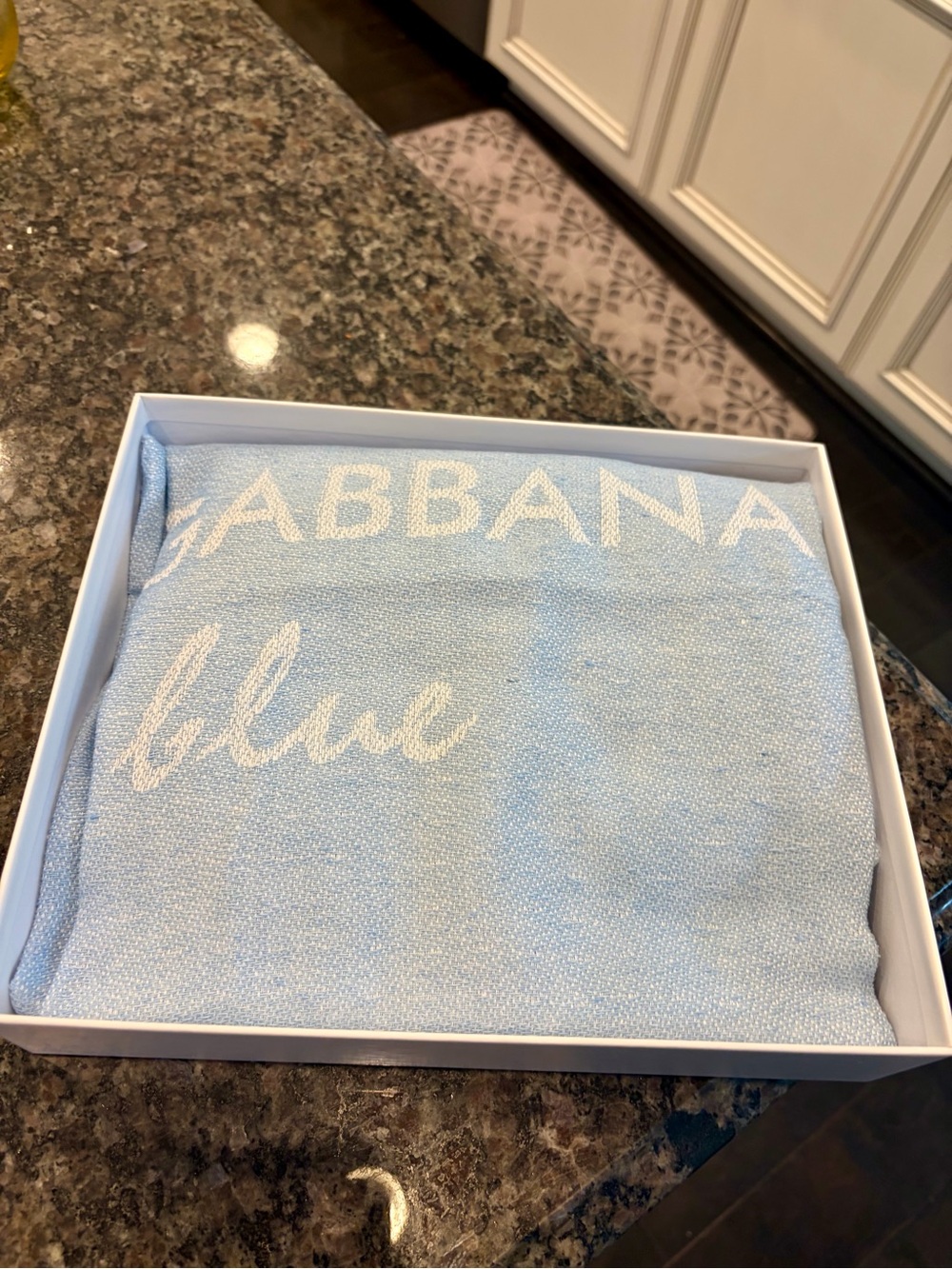 Dolce & Gabbana Light Blue Towel with Branded Gift Box - Picture 4 of 5